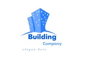 Blue building logo #1025