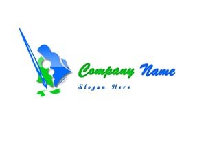 Green and blue artist logo #1029