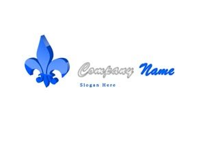 Blue and silver spade logo #1030