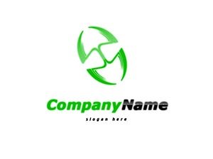 Green and black dbl shovel logo #1039