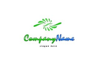 Green and blue classy logo #1042
