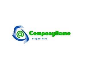 Online store logo green and blue #1043