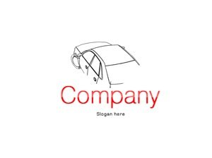 Red and black car logo #1052