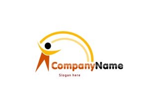 Yellow and orange spread the love logo #1053