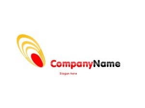 Red yellow and black circle logo #1044