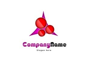 Pink and red logo #1057