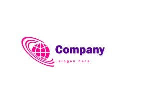Pink and purple globe logo #1060