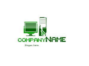 Green computer logo #1062