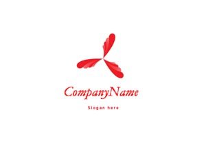 Red 3 petal logo #1069