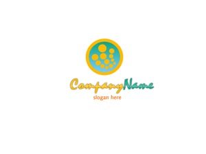 Yellow and teal dots logo #1078