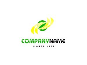 Yellow and green global logo #1081