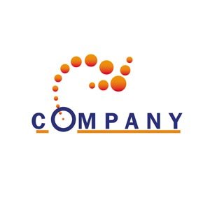 Orange and purple arrow logo #1187