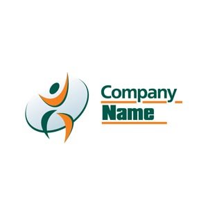 Green and orange fitness logo #1192