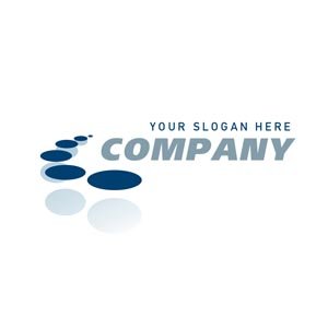 Grey and blue modern logo #1193