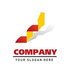 Going up yellow and red logo #1197