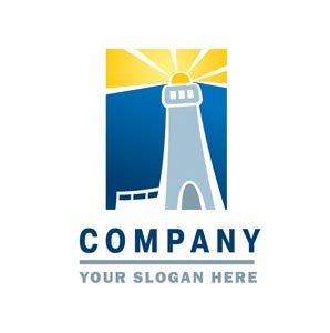 Lighthouse blue and yellow logo #1201