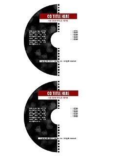 Black and white red accent label