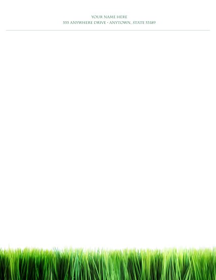 Grass letterhead theme 010