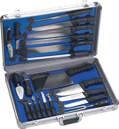 CTCASE21 Slitzer 21pc Professional ChefsCutlery Set in Case
