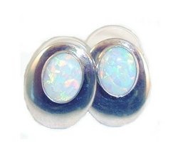 Handcrafted Brilliant Opal Earrings Brand New