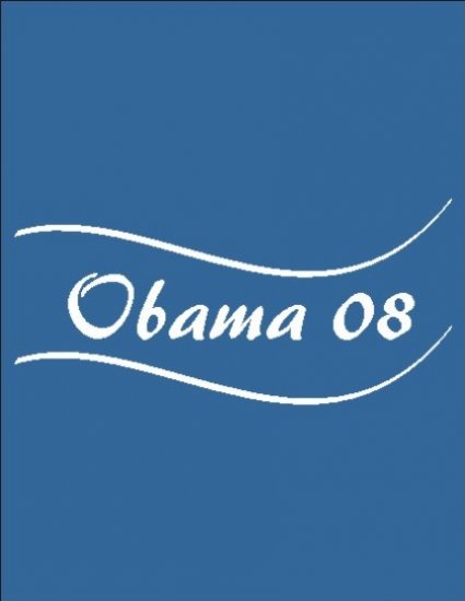Barack Obama 08, T-shirt, Black with White Graphics