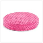 Pink Plush Round Pet Bed