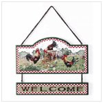 Rooster Welcome Sign