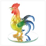 Glass Rooster Figurine