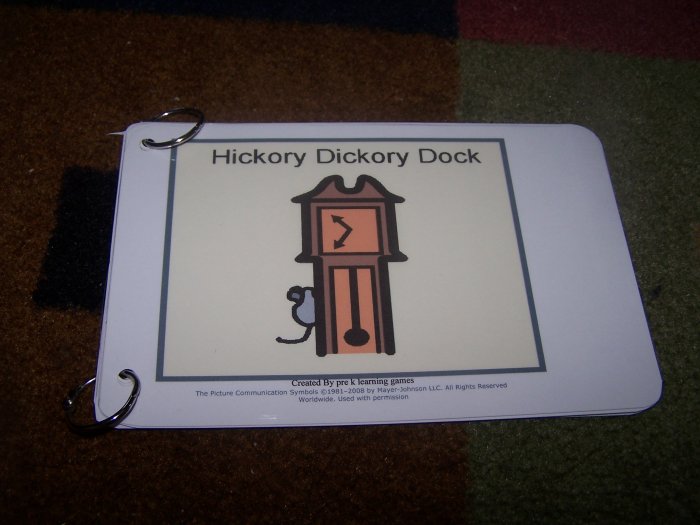 Hickory Dickory Book autism pecs speech pre k