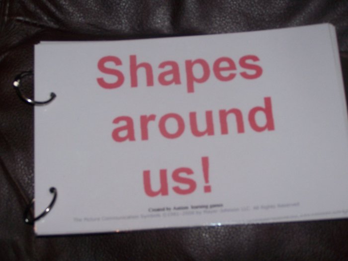 Shapes around us book educational autism