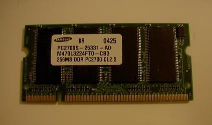 PC2700 Laptop Ram Memory 256MB