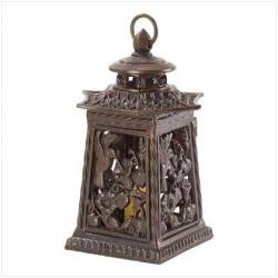 Asian Botanical Metal Lantern