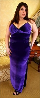 Elegant Velvet Sweetheart Gown Plus Size 1X-8X