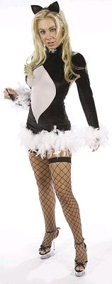 Pussy Cat Costume Black Velvet Plus Size
