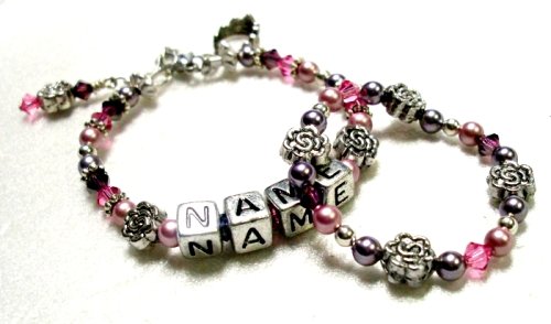 Purple Delight Bracelet and Anklet Set