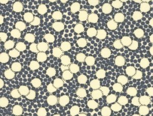 1 2/3+ Yard Moda American Jane Wee Play Navy Blue Puff Dot Retro Kids Quilting Fabric Bolt End