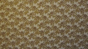FQ Thimbleberries Cream & Brown Flower Toss on Tan Sepia RJR Lynette Jensen Quilt Fabric Fat Quarter