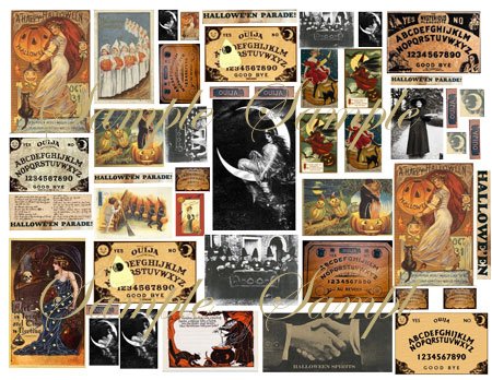 Collage Sheets Witches & Ouija Boards 130