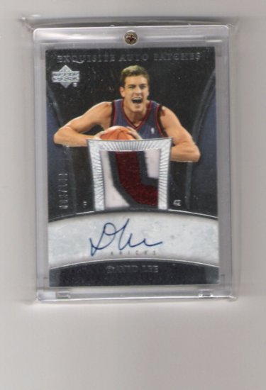 David Lee Knicks Exquisite Autograph RC 3 color Patch 2/100