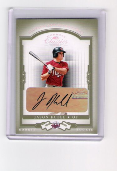 Jason Kubel Minnesota Twins Autograph 21/100