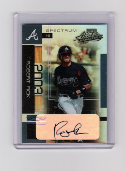 Robert Fick Absolute Memorabilia Autograph 9/100