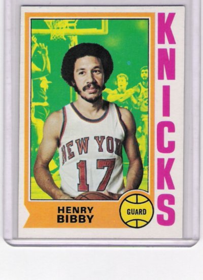 Henry Bibby New York Kncks RC 74-75 Topps