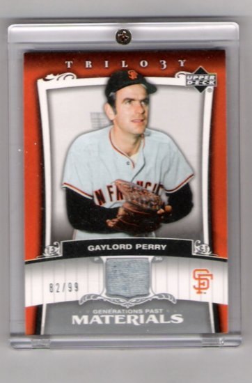 Gaylord Perry 2005 Upper Deck Trilogy Jersey Card 82/99