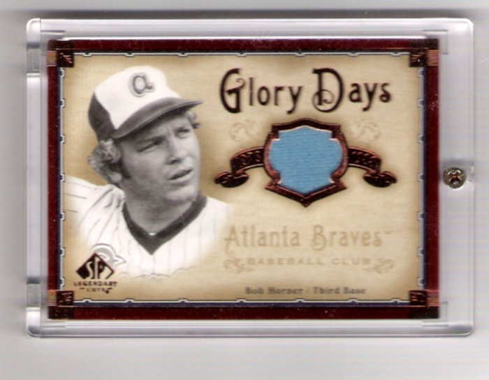 Bob Horner SP Legendary Cuts Jersey Card