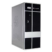 POWMAX Silver Steel ATX Mid Tower Computer Case w/ 400W Power Supply