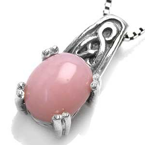 Pink Peru Opal Sterling Silver Slide Pendant