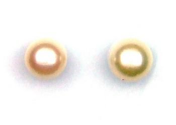 Natural Akoya Pearl Stud Earrings 14KT White Gold