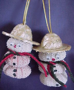 Shell Snowman Ornament