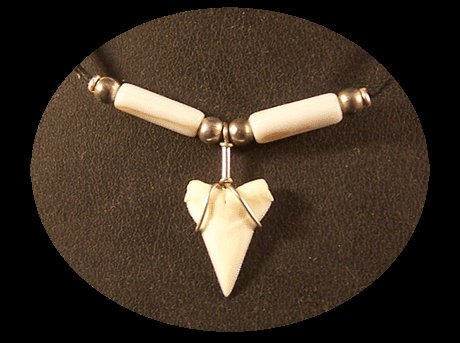 Shark Tooth Choker with Mother of Pearl