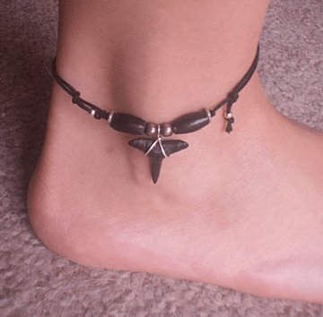 Fossil Shark Tooth Anklet